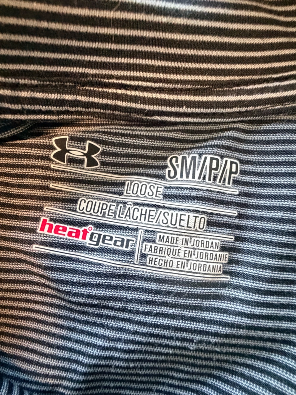 Under Armour HeatGear 1/4 Zip Pullover Small Gray Stripe Athletic Top Women - Picture 7 of 10